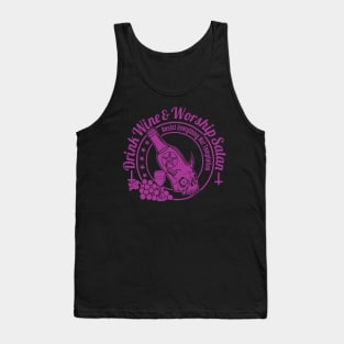 Drink Wine and Worship Satan Tank Top